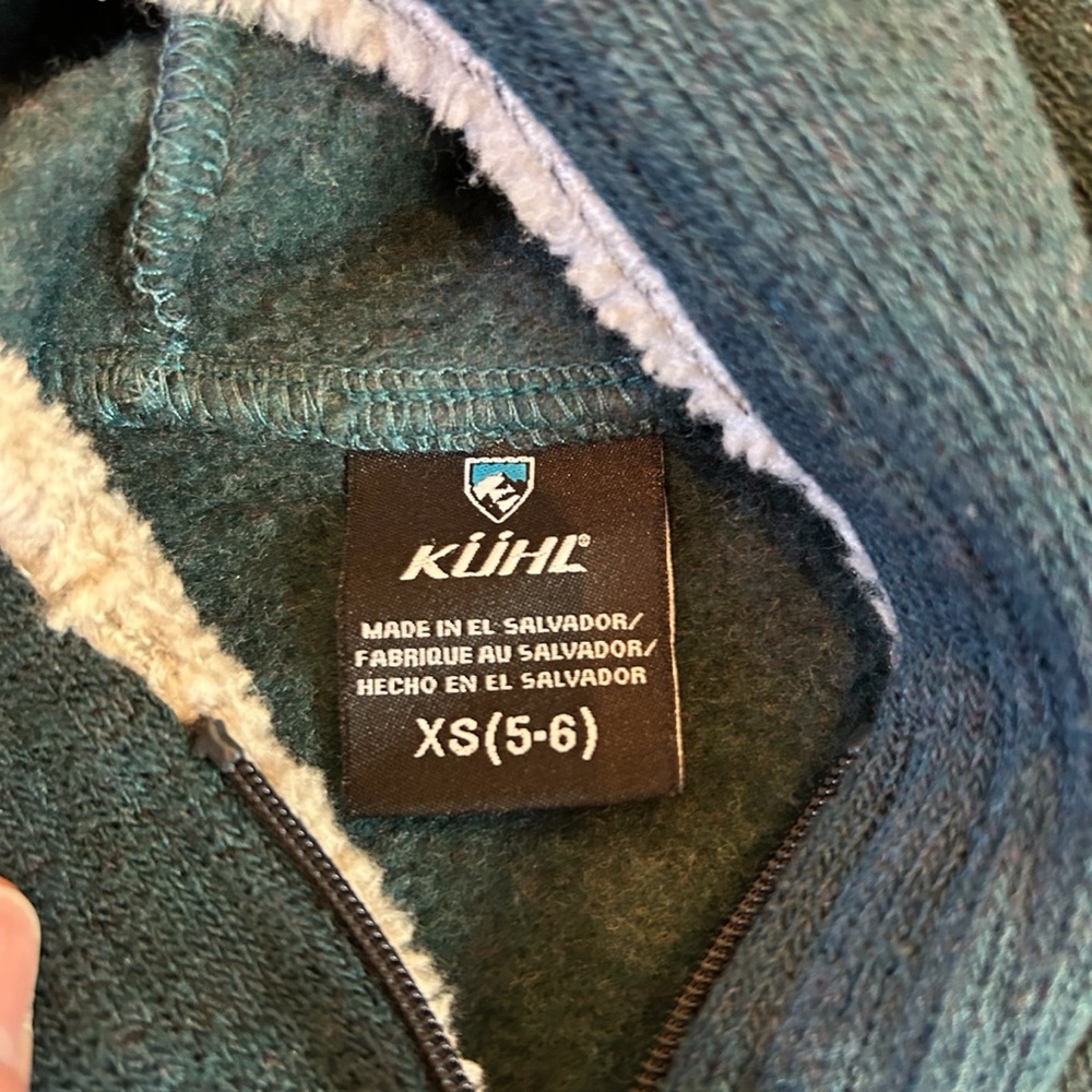 Kuhl Blue Hoodie with White Trim - Picture 3 of 5